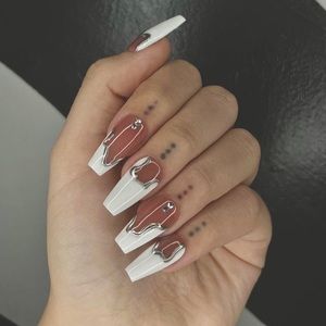 “French Chrome” 24pc Press-on Nails
